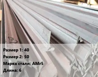 Тавр тепличный 40х50 АМг5 L=6